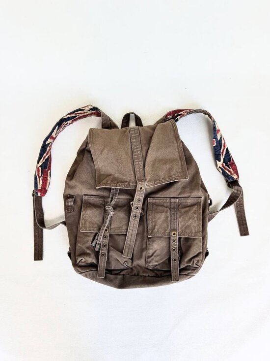 Other - Vintage Canvas Backpack with Utility Pockets – Casual Travel School Bag
